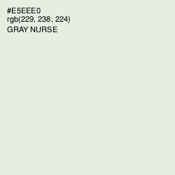 #E5EEE0 - Gray Nurse Color Image